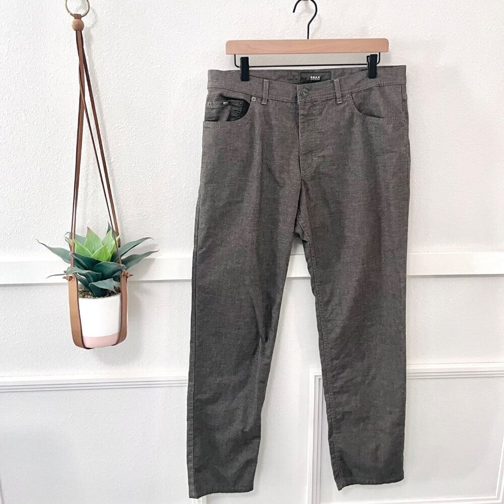 Brax Cooper Fancy Regular Black Pants Size 32/32